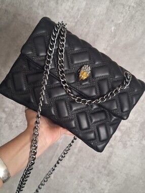 Kurt Geiger Black Quilted Crossbody with Jeweled  BRAND NEW WITHOUT TAGS.